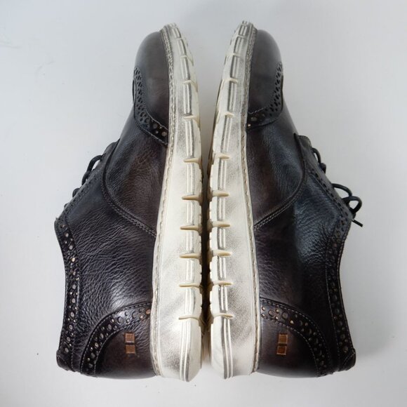 BED STU Men's Cayuga II Wingtip Oxford Sneakers Shoes Size 9.5 Black Leather NEW - Picture 10 of 13